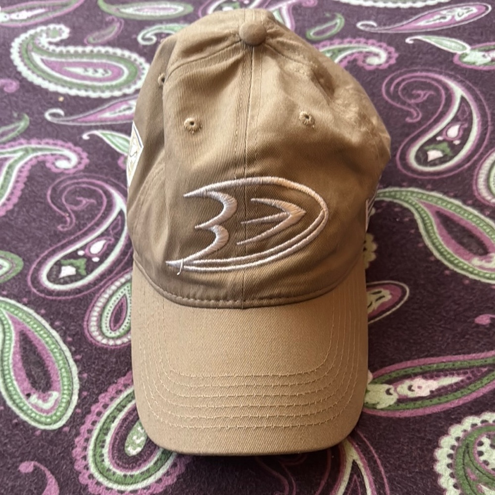 Anaheim Ducks Military Night Give Away. Hat. Cap. Never worn. Adjustable